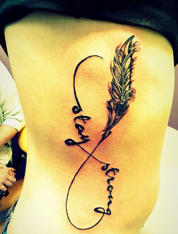 Woman infinity tattoo