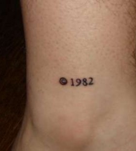 1982 numbers ornaments tattoo