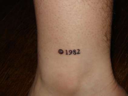 1982 numbers ornaments tattoo