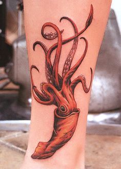 Awesome colorful octopus tattoo