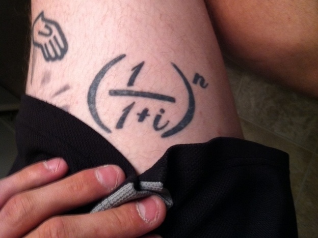 Awesome math formula tattoo