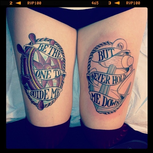 Be the one to guide me quote tattoo on leg