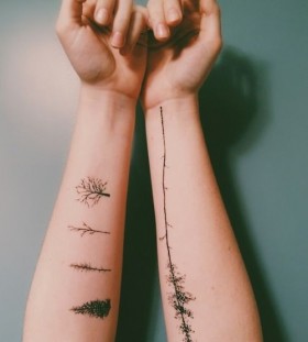 Beautiful forest tattoo