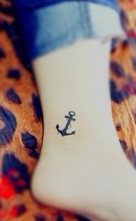 Black anchor lovely tattoo