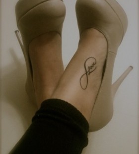 Black lovely tattoo with shoes