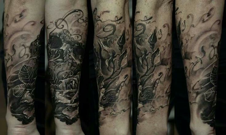 Black simple tattoo by Dimitry Samohin