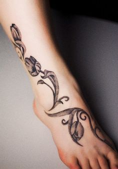 Black tulips tattoo