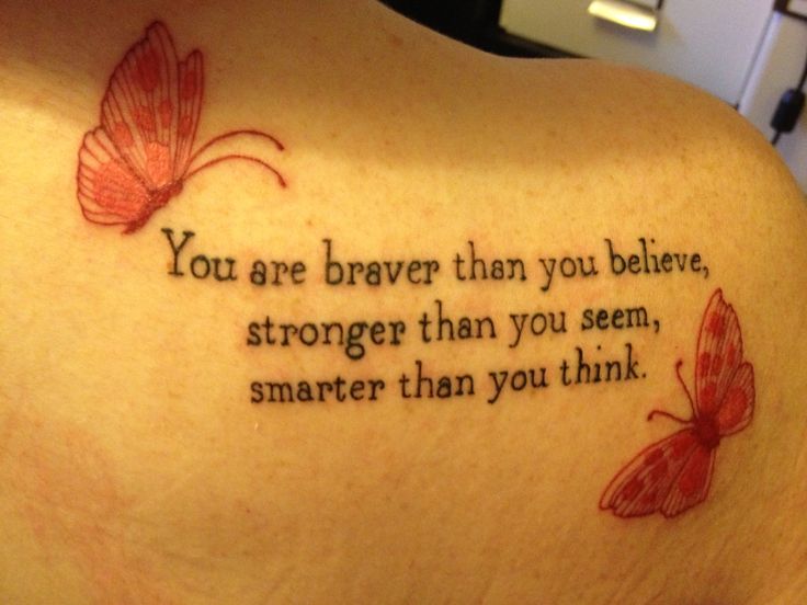 Cute quite and red butterfly tattooo