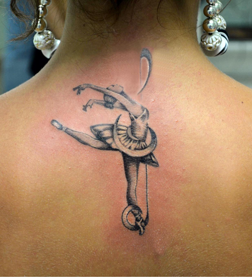 Dancing ballerina tattoo