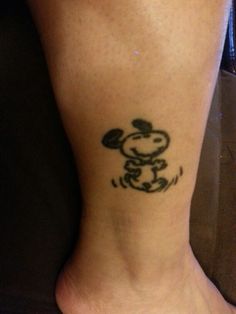 Dancing snoopy tattoo