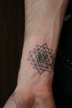 Geometric triangle tattoo