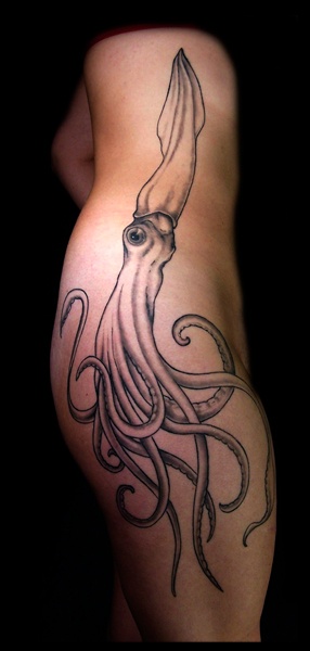 Giant octopus tattoo