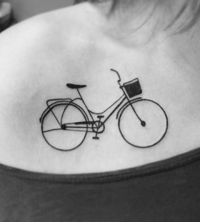 Girl bicycle tattoo