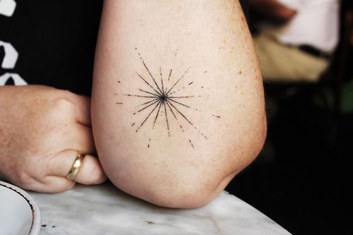 Gorgeous black line tattoo on arm