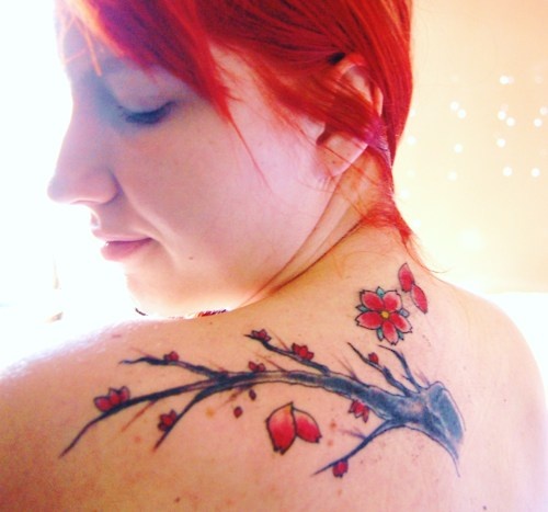 Gorgeous lovely cherry tattoo on arm