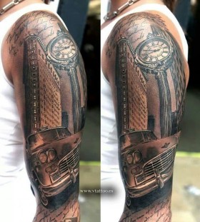 Lisa Sprague car tattoo on arm