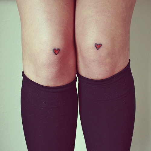 Red cute ornaments tattoo