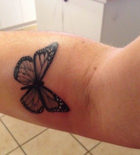 Small lovely butterfly tattoo on arm