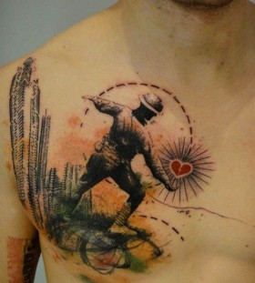 Wonderful black tattoo by Xoil