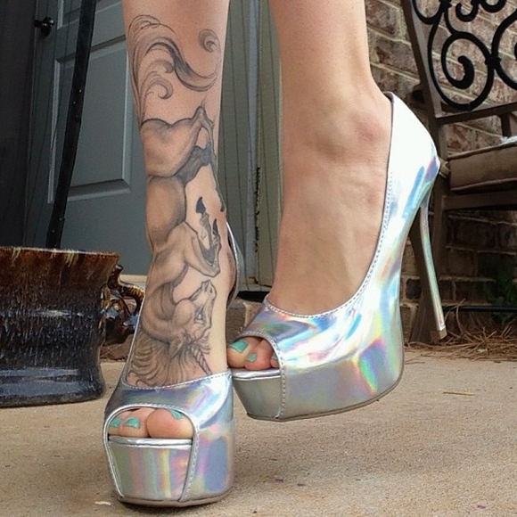 unicorn tattoo on leg