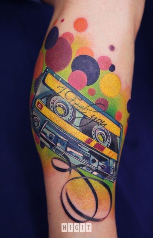 Feel you colorful bubbles tattoo