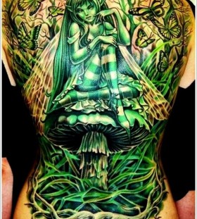 Imagination girl green tattoo