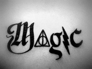 Magic black Harry Potter tattoo