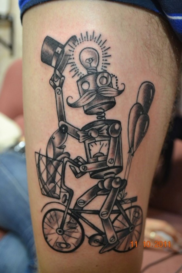 Mister black robbot tattoo