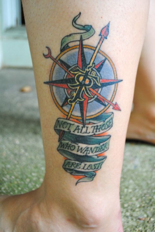 Not all those compass tattoo on leg