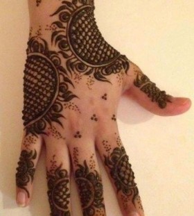 Sun black Henna and Mehndi design tattoo