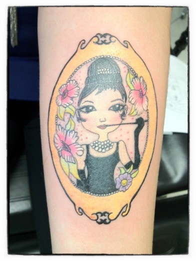 animated audrey tattoo