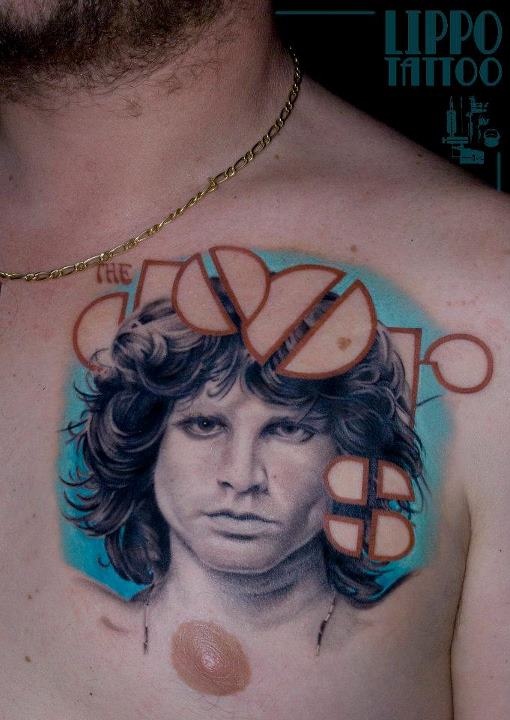 blue jim morrison the doors tattoo