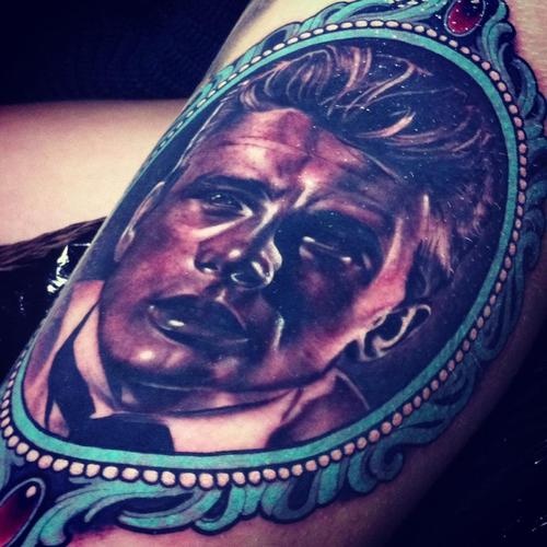 framed james dean tattoo