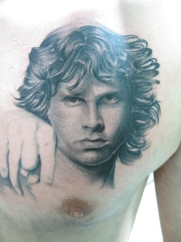 jim morrison pointing finger tattoo