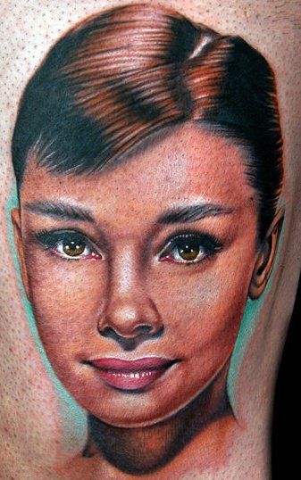 multicolor audrey tattoo