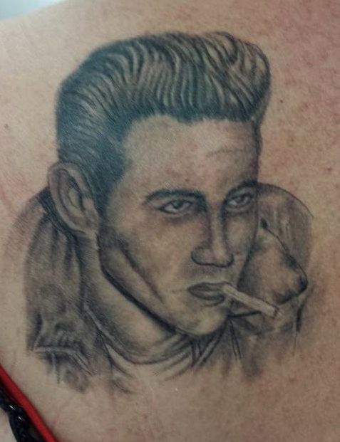 smoking james dean tattoo