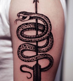 snake with arrow tattoo