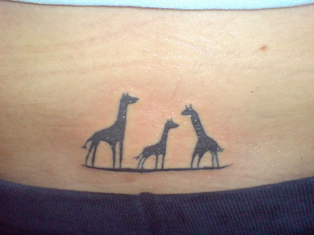 three giraffe tattoo