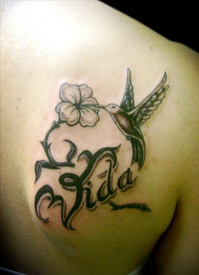 Vida Humming Bird Tattoo Design