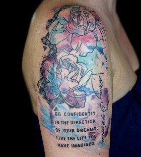 Abstract rose tattoo watercolour Abstract rose tattoo watercolour