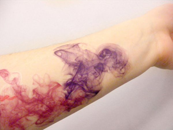 Abstract watercolor tattoo