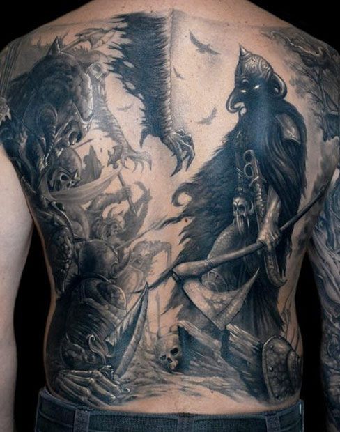 Amazing back tattoo by James Tattooart