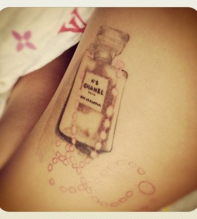Amazing chanel perfume bottle tattoo