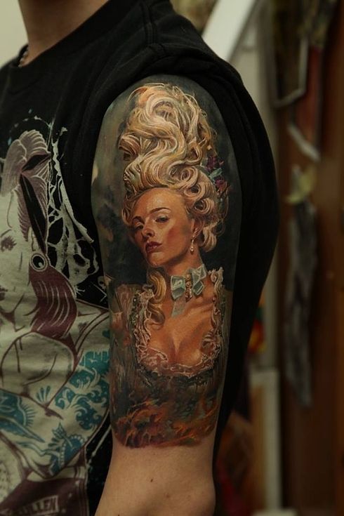 Amazing woman tattoo by Dmitriy Samohin