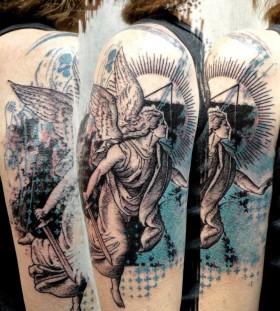 Angel arm tattoo by xoil