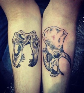 Animal skull tattoos by Rebecca Vincent