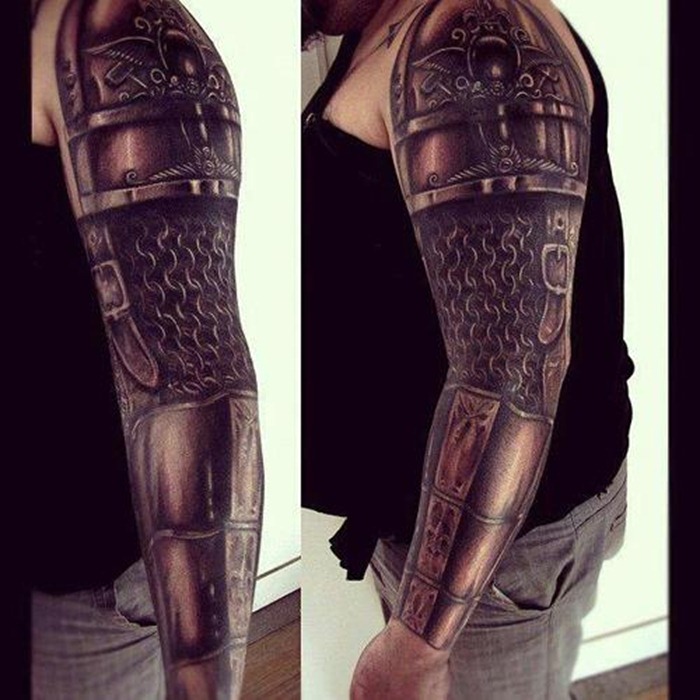 Armour full arm tattoo