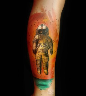 astronaut-watercolor-tattoo