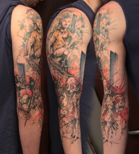 Awesome sleeve tattoo design