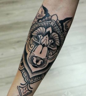 Awesome wolf tattoo by Brian Gomes
